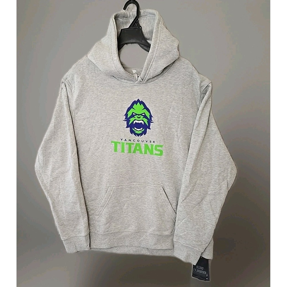 VANCOUVER TITANS Gray Hooded Pullover Sweatshirt GRAY 2XL Fanatics Thick